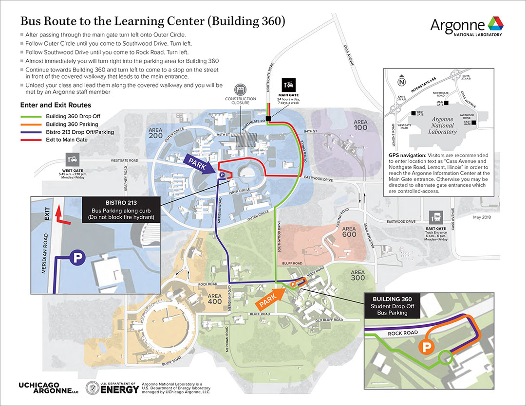 Buss Route to the Learning Center (Building 360)