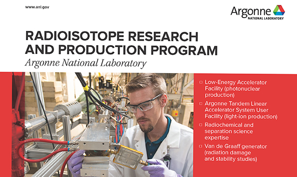 Partial image of front side of radioisotope program fact sheet