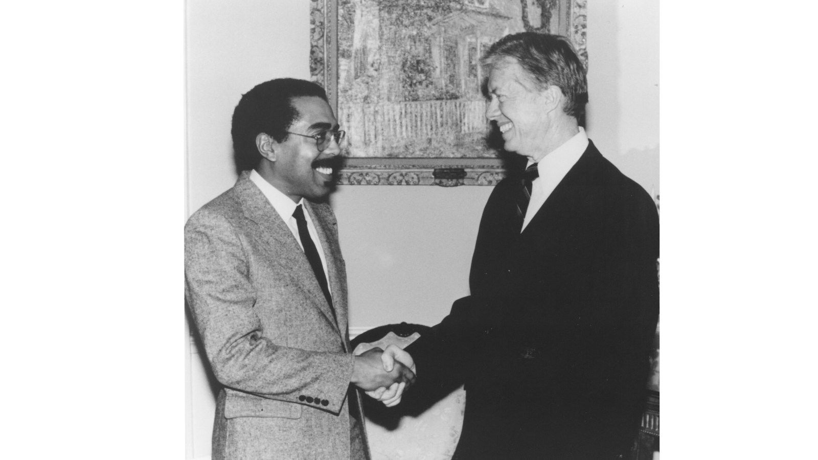 Walter Massey meets former President Jimmy Carter. (Image by Argonne National Laboratory.)