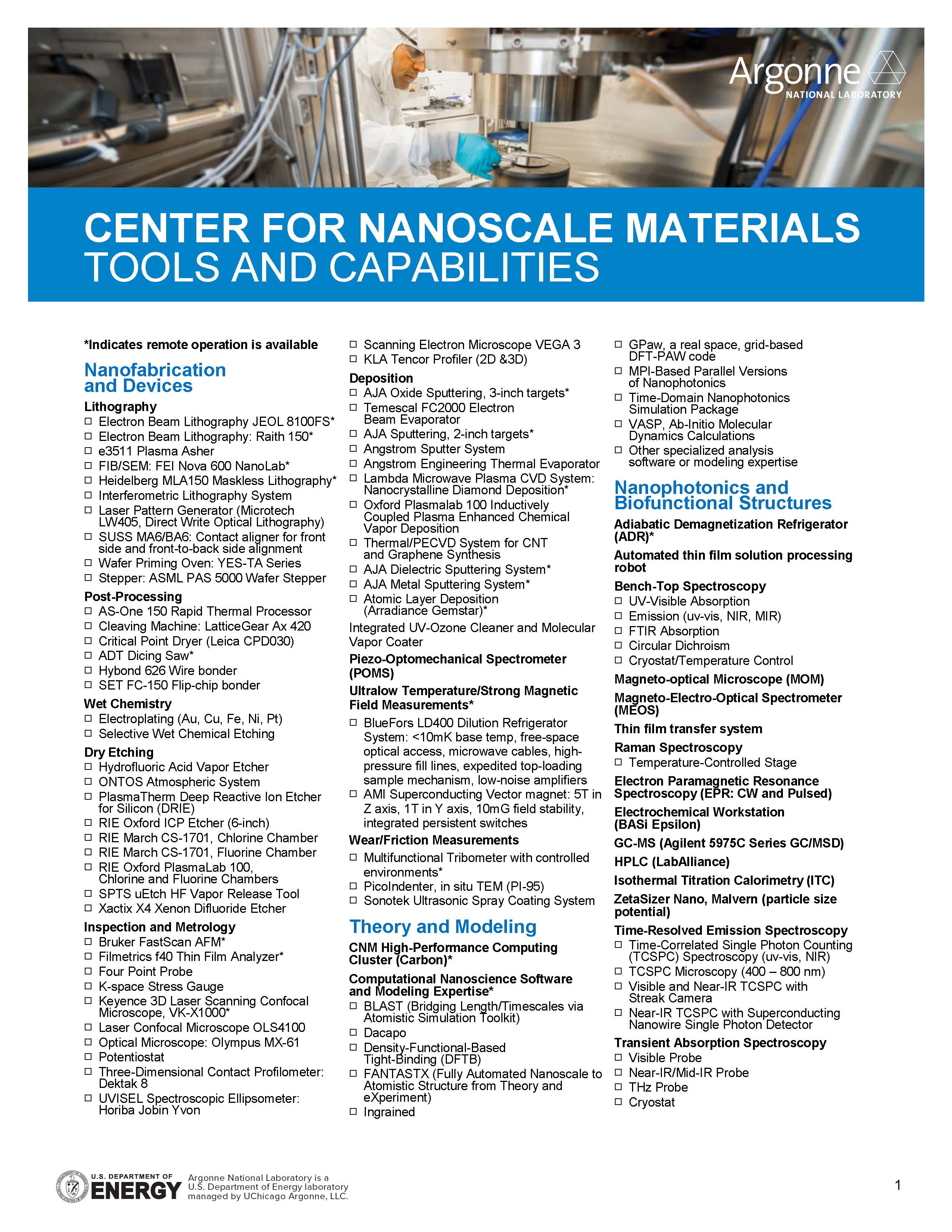 CNM Tools and Capabilities Page 1