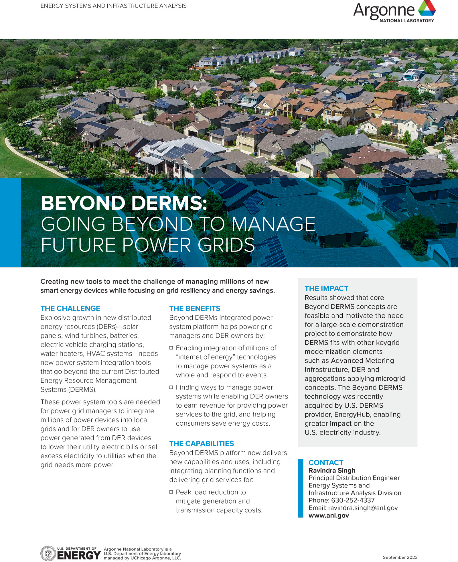First page of the Beyond DERMS factsheet