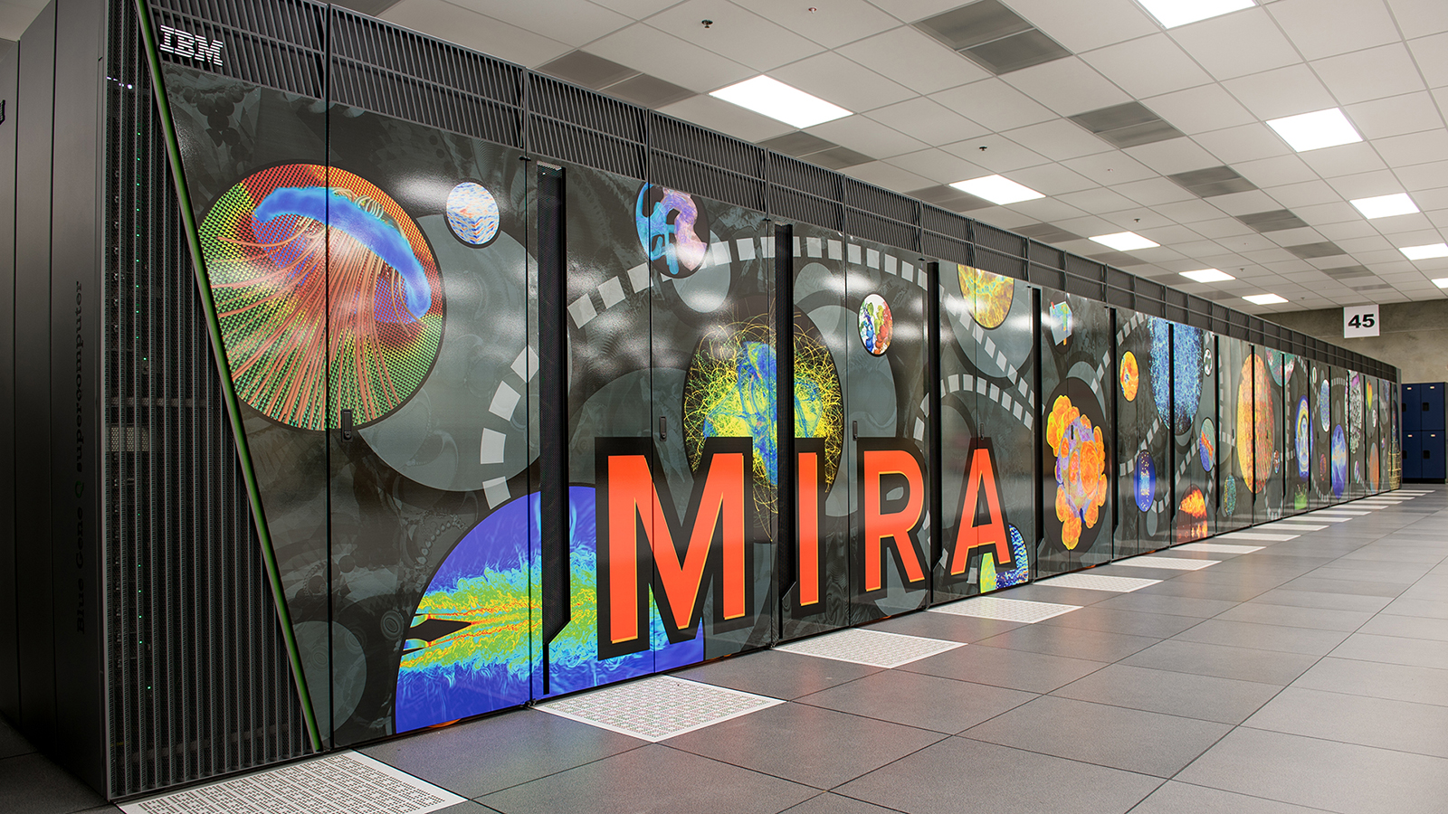 Argonne’s Mira supercomputer. (Image by Argonne National Laboratory.) 