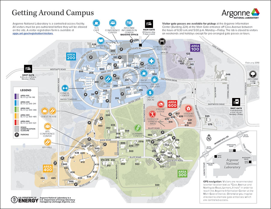 Map of Argonne's campus