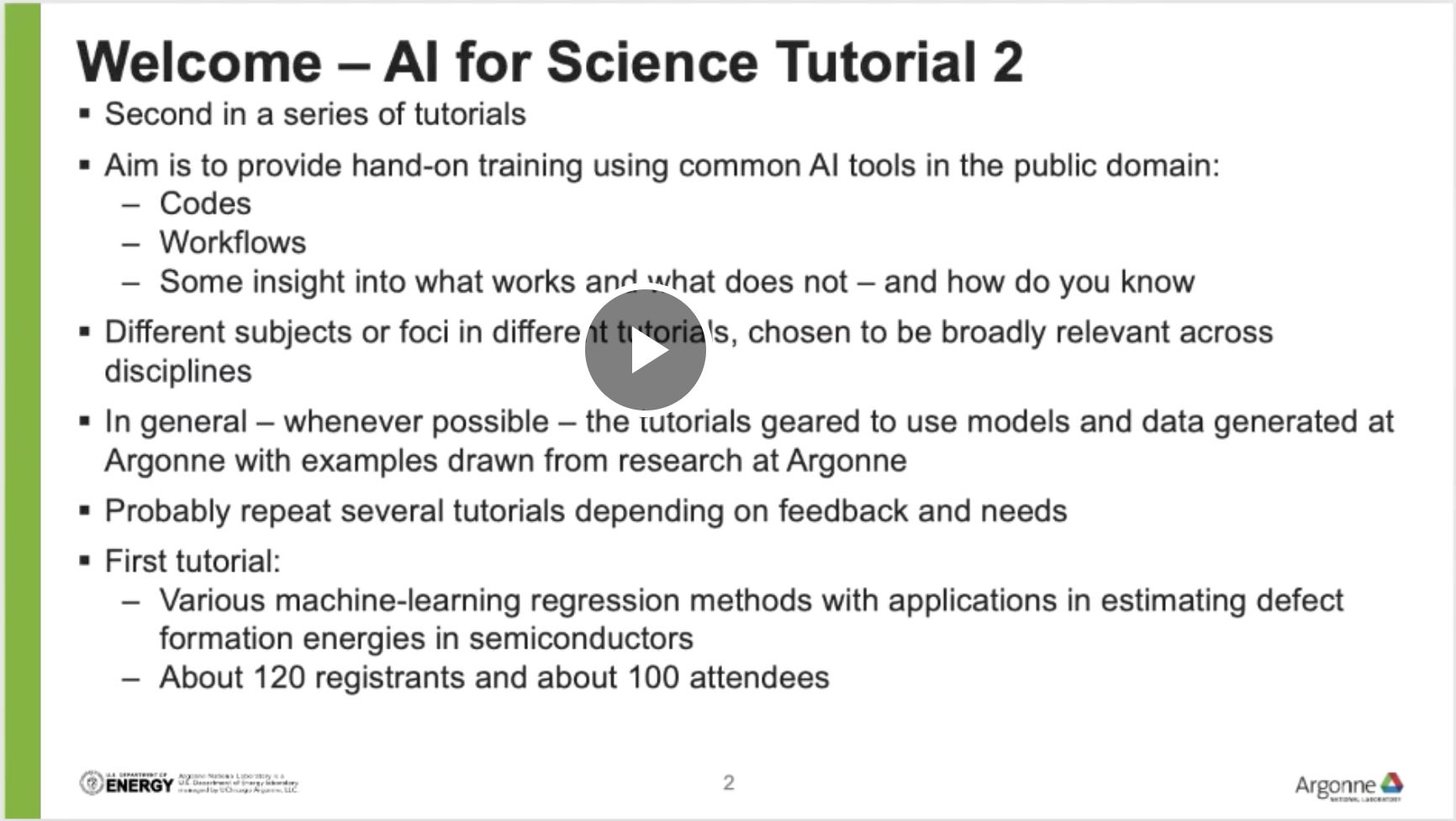 AI for Science Tutorial 2