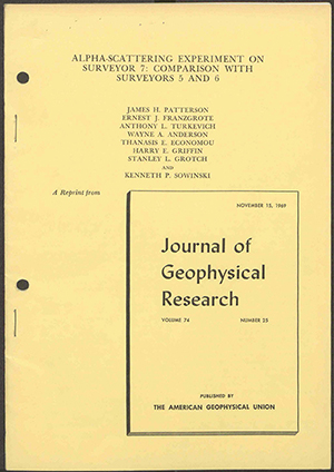 Cover of the reprint article "Alpha-Scattering Experiment"