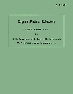 cover of the report "A Lunar Power Plant" 