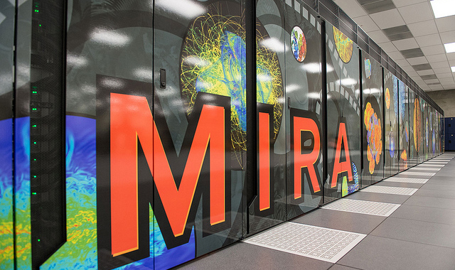 the MIRA supercomputer at the Argonne Leadership Computing Facility