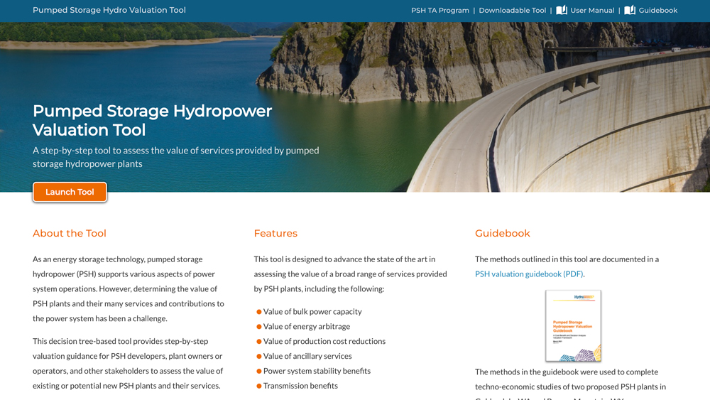 Screenshot of the tool website homepage.