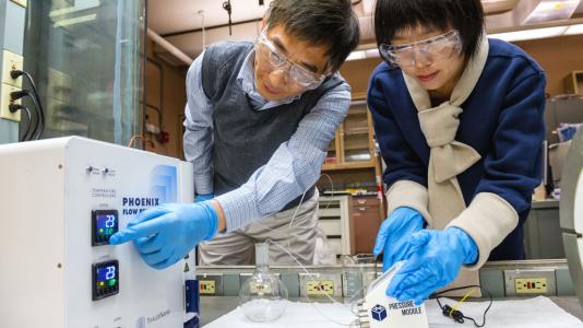 Making a nanofoam that can block heat from windows. A team of Argonne researchers is developing a nanofoam that can block heat and sound from passing through your window. This experimental glass coating uses tiny gas bubbles to block these environmental irritants, while allowing visible light to shine through—which could save the country millions a year in energy costs.