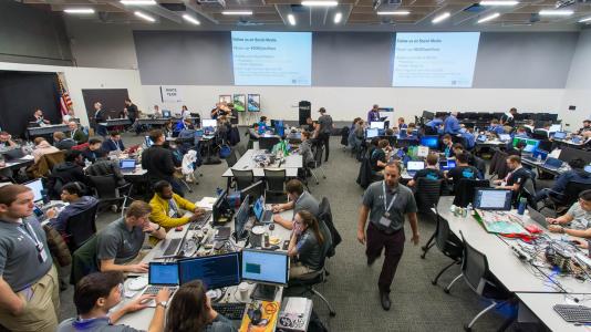 The University of Central Florida won the U.S. Department of Energy’s fourth cyber defense competition on December 1. (Image by Argonne National Laboratory.)