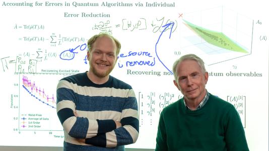 Matt Otten (left) and Stephen Gray (right) have developed a technique that effectively reduces quantum noise without the need for additional quantum hardware.