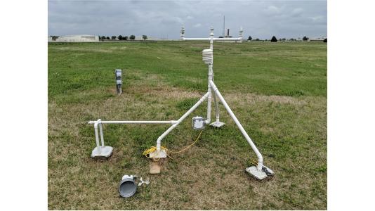 3D-printed weather station initial installation in the field. (Image by Argonne National Laboratory.)